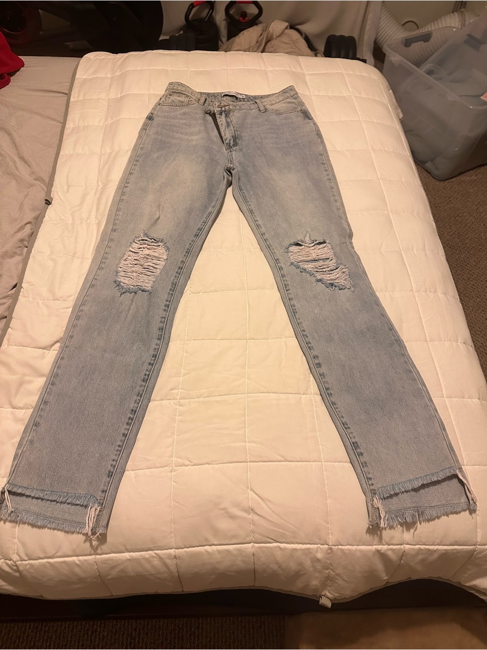 By egreis Light Blue Distressed Women’s Jeans